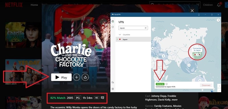Is Charlie And The Chocolate Factory On Netflix?
